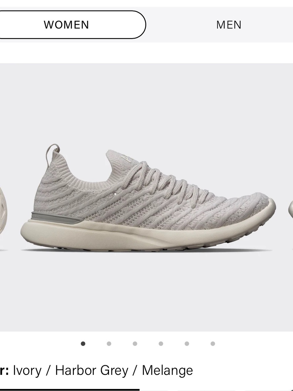 BRAND NEW with box: APL Women's Ivory Harbor Grey Melange Techloom Trainer